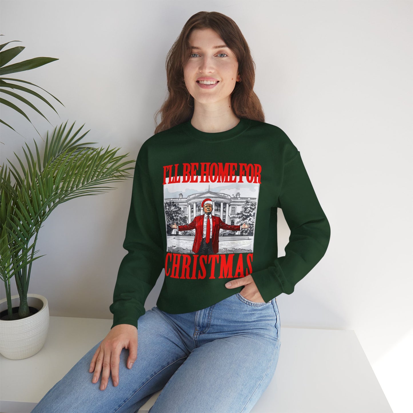 Trump, Donald Trump, Home for Christmas, Christmas Gift, GOP, Holiday Gift, Sweatshirt, Maga, Co-Worker Gift, Gag Gift, Friend Gift